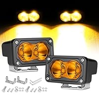 Luzes de LED amarelas, Rfroad Lighting 7,6 cm e 40 W, luzes de